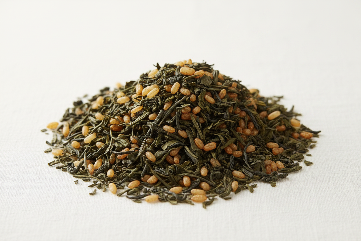 Genmaicha Loose Leaf Tea - White Background
